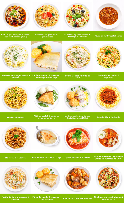 Boîte économique - format 1/2 portion/175g