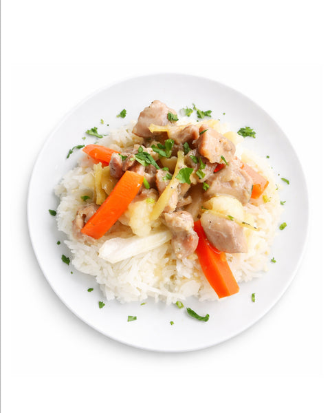 Poulet au gingembre vietnamien, légumes & riz basmati