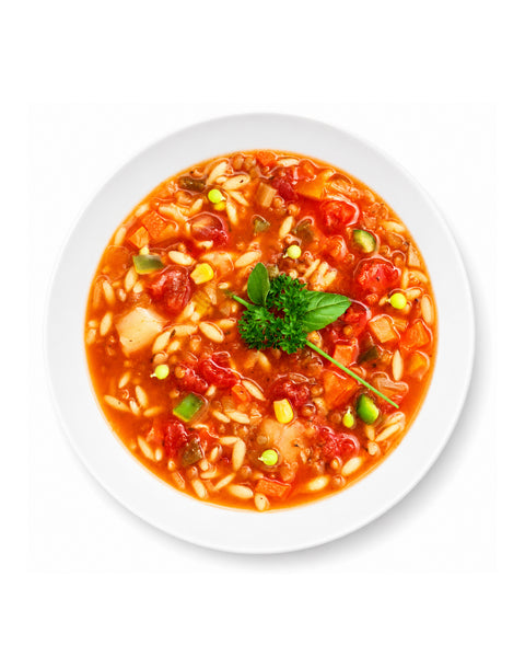 Soupe-repas italienne à l'orzo végétalienne