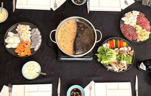 Boîte de fondue à l'orientale