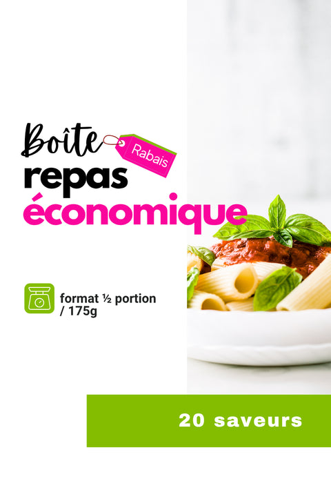 Boîte économique - format 1/2 portion/175g