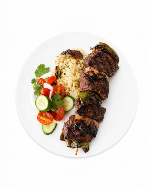Brochette de boeuf 3 poivres