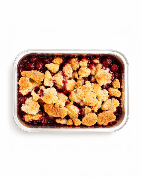 Crumble aux 3 fruits à partager