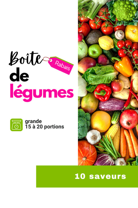 Grande boîte de légumes