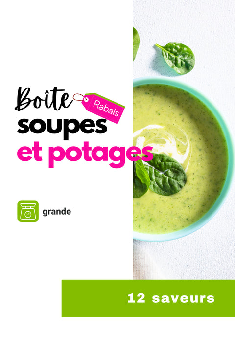 Grande boîte de soupes et potages
