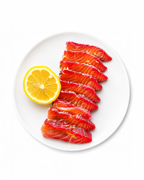 Gravlax de saumon & betterave