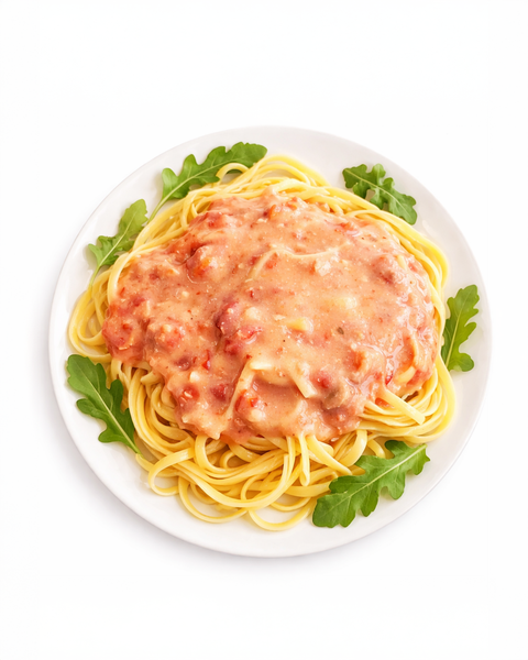 Linguini deux saumons & sauce rosée
