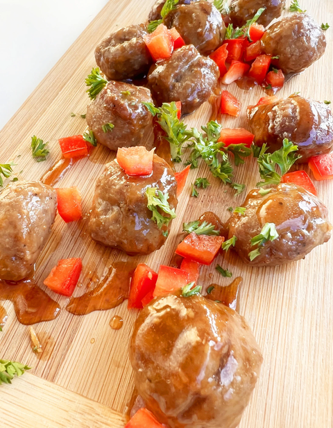 Mini boulettes & sauce teriyaki