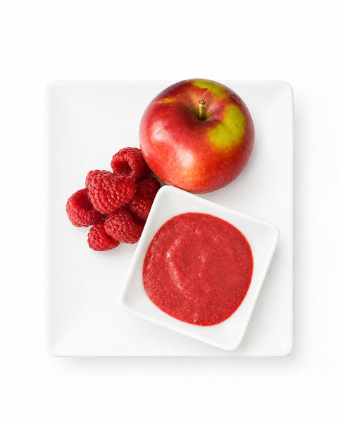 Purée de framboises & pommes