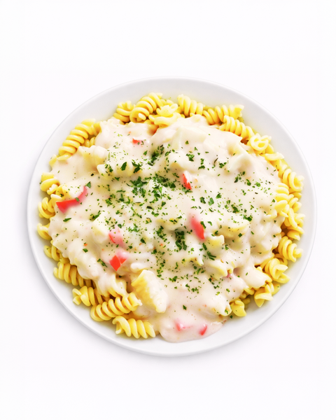 Rotini & sauce Alfredo au crabe