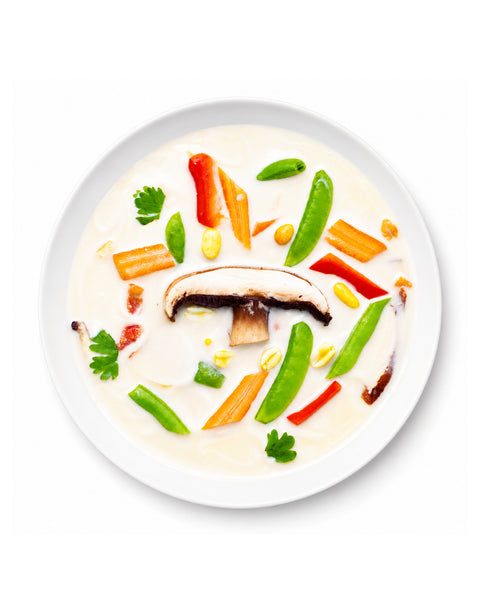 Soupe-repas thaï au cari vert végétalienne