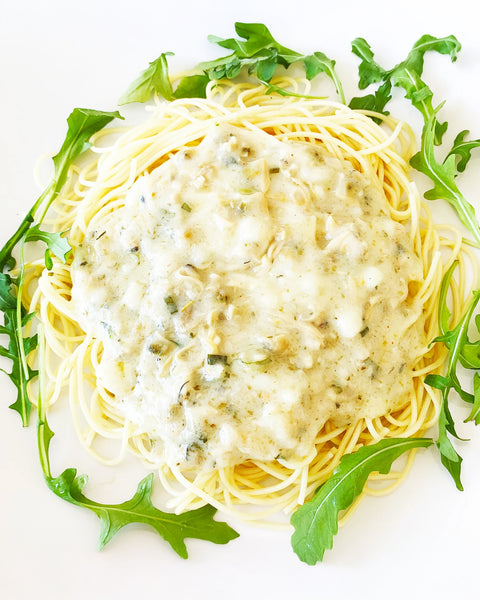 Spaghettini aux palourdes & au vin blanc