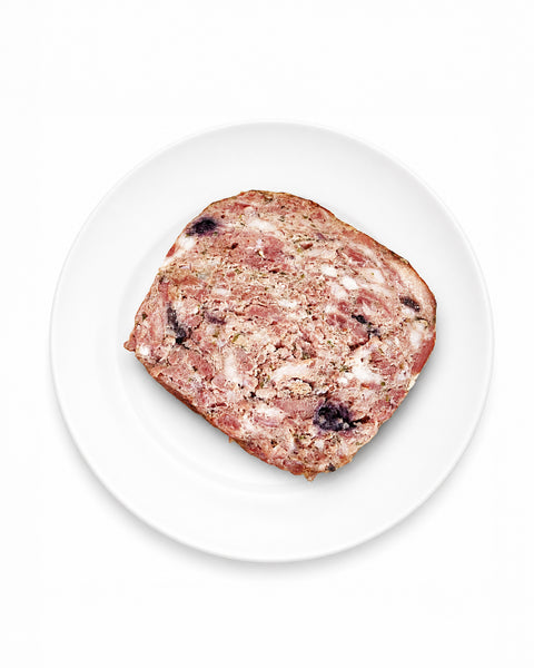 Terrine de lapin & porc aux bleuets et sirop d'érable